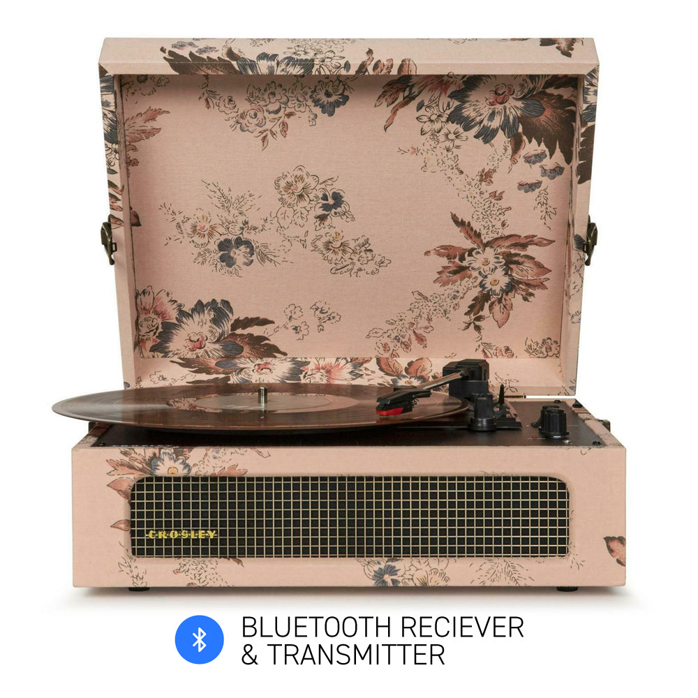 Voyager Floral - Bluetooth Portable Turntable