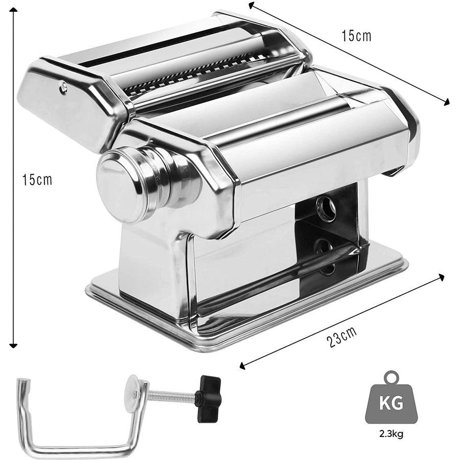 Pasta Maker Steel Machine with 8 Adjustable Thickness Settings