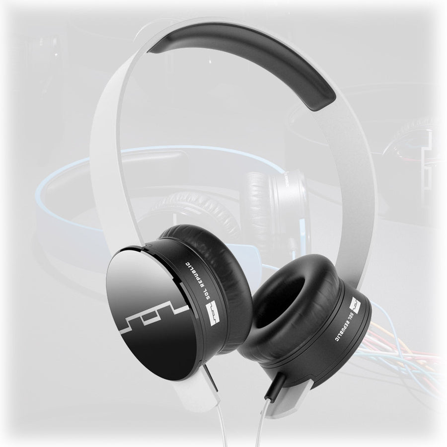 Tracks White On-Ear Headphones Wired SOL Sound Engine