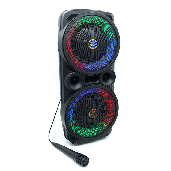 Dual 8" Portable Karaoke Bluetooth Party Speaker  AO8209