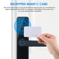 Digital Smart Door Lock Fingerprint APP Key Card Password Electronic Home Lock