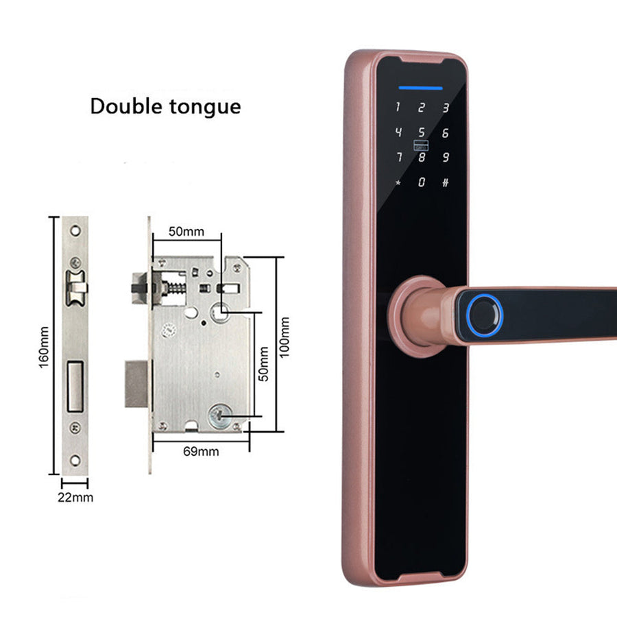 Digital Smart Door Lock Fingerprint APP Key Card Password Electronic Home Lock