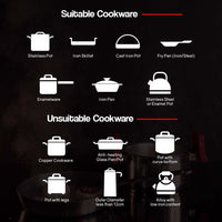 Electric Induction Cooktop Portable Kitchen Cooker Ceramic Cook Top