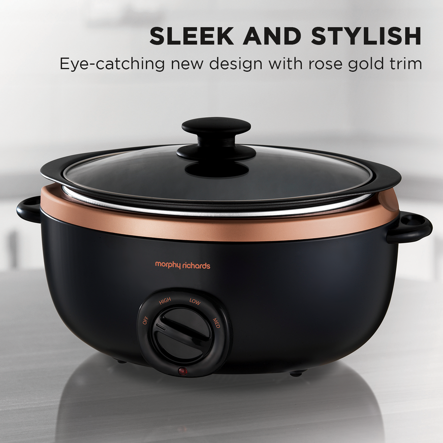 6.5l Sear & Stew Slow Cooker - Rose Gold