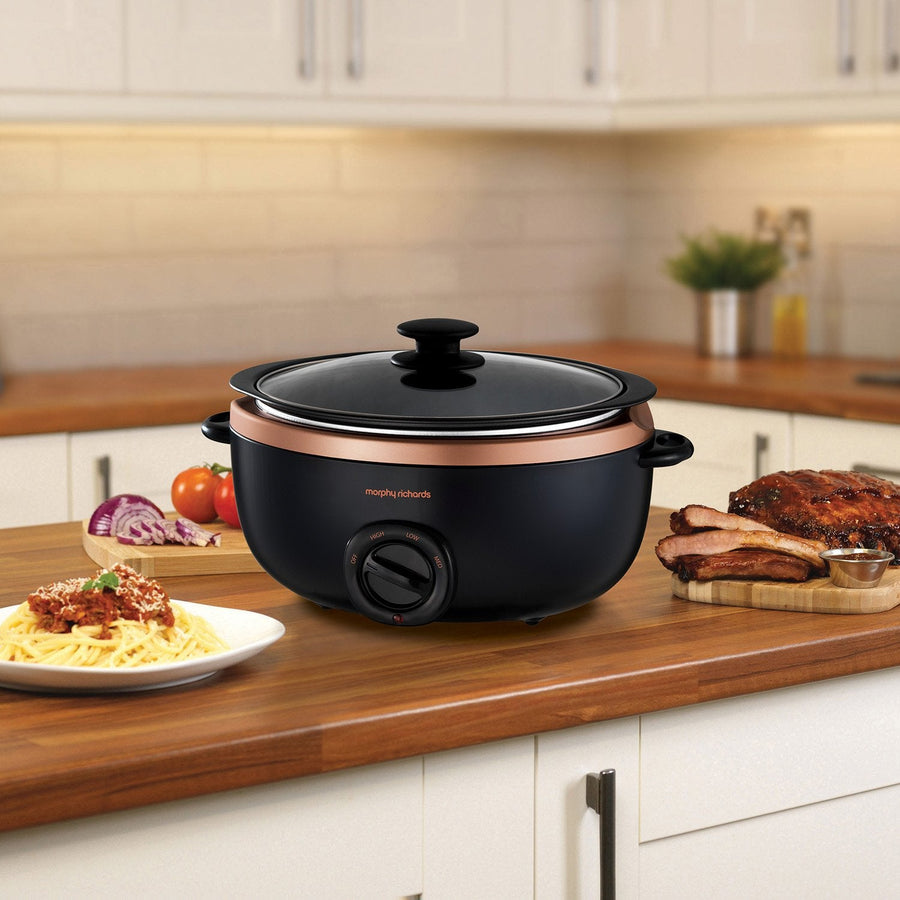 6.5l Sear & Stew Slow Cooker - Rose Gold