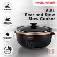 6.5l Sear & Stew Slow Cooker - Rose Gold