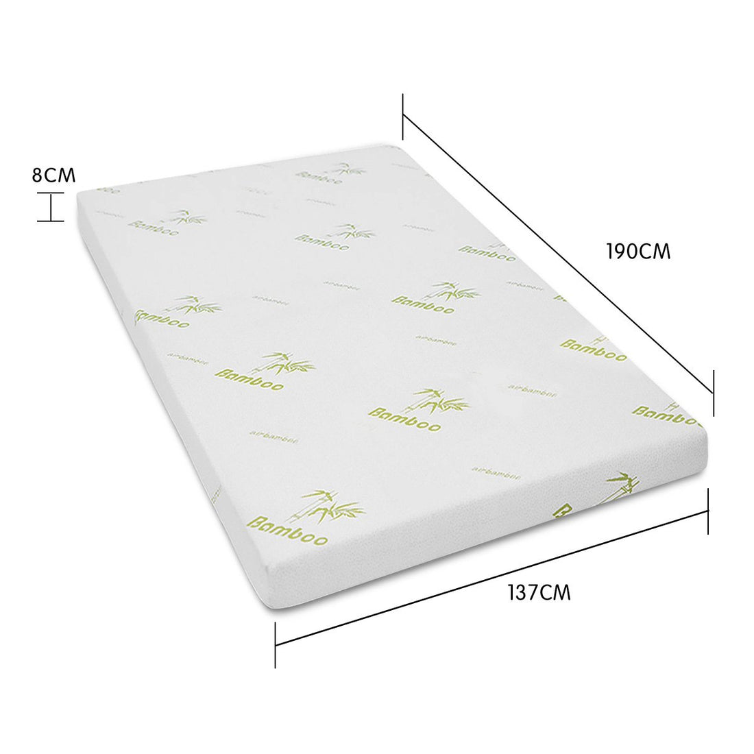 Cool Gel Memory Foam Mattress Topper Bamboo Fabric Cover Double