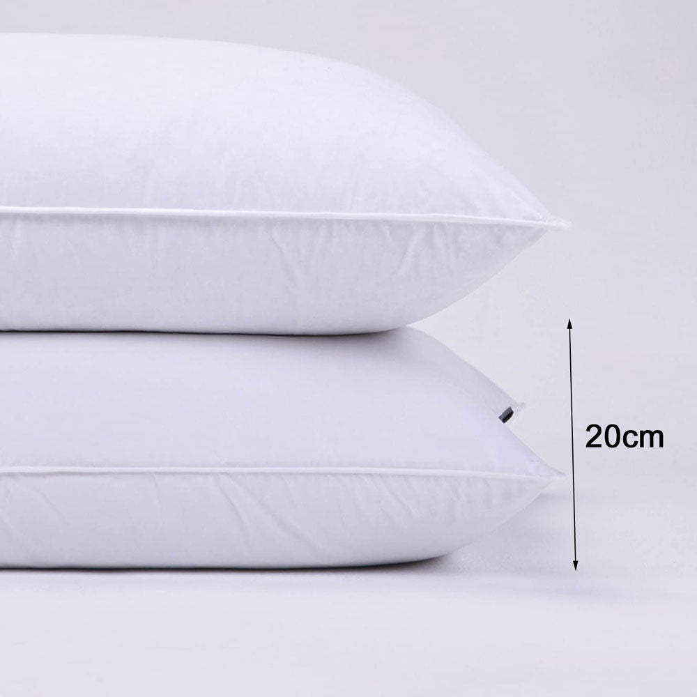 2 Premium Hotel 1150g Pillows 74CM x 48CM Pillows Breathable Cotton