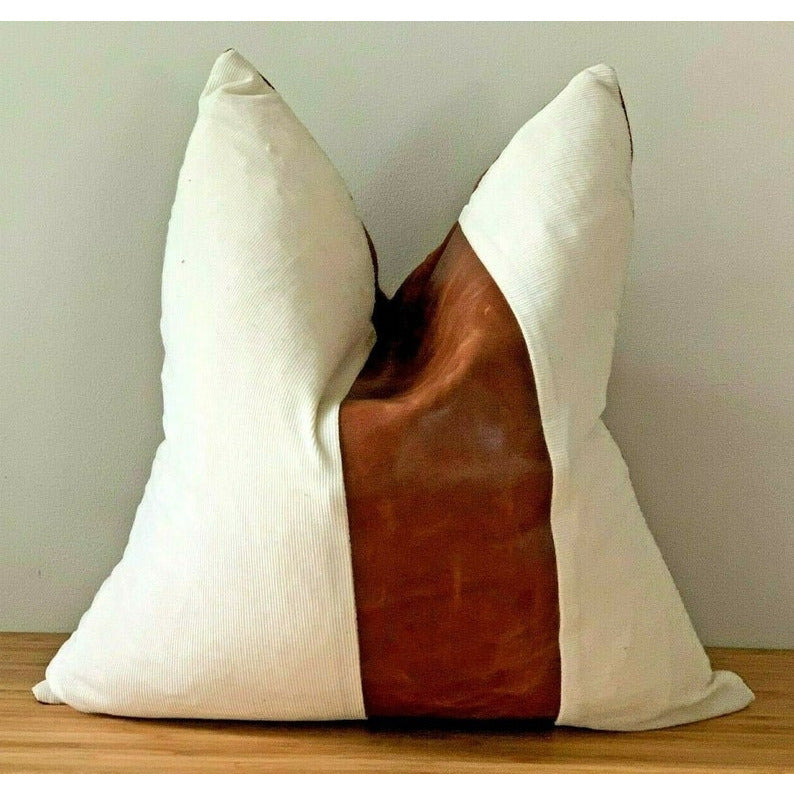 Genuine Leather Cushion Cover Pillow Cover Leather Pillow Leather Cushion Vintage Leather Tan Pillow Cover