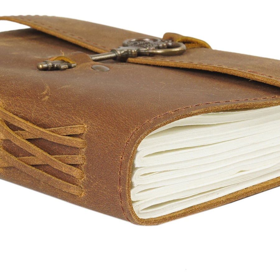 Vintage Leather Journal Recycled Paper Journal Notebook