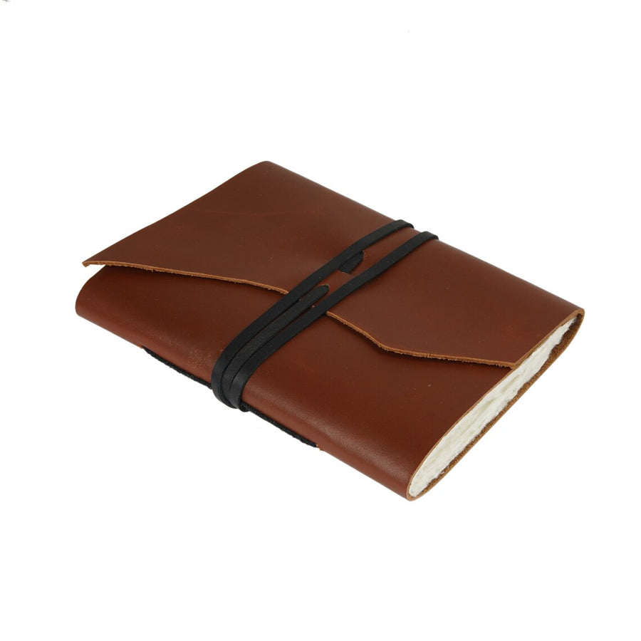 Vintage Leather Journal Recycled Paper Journal Notepad