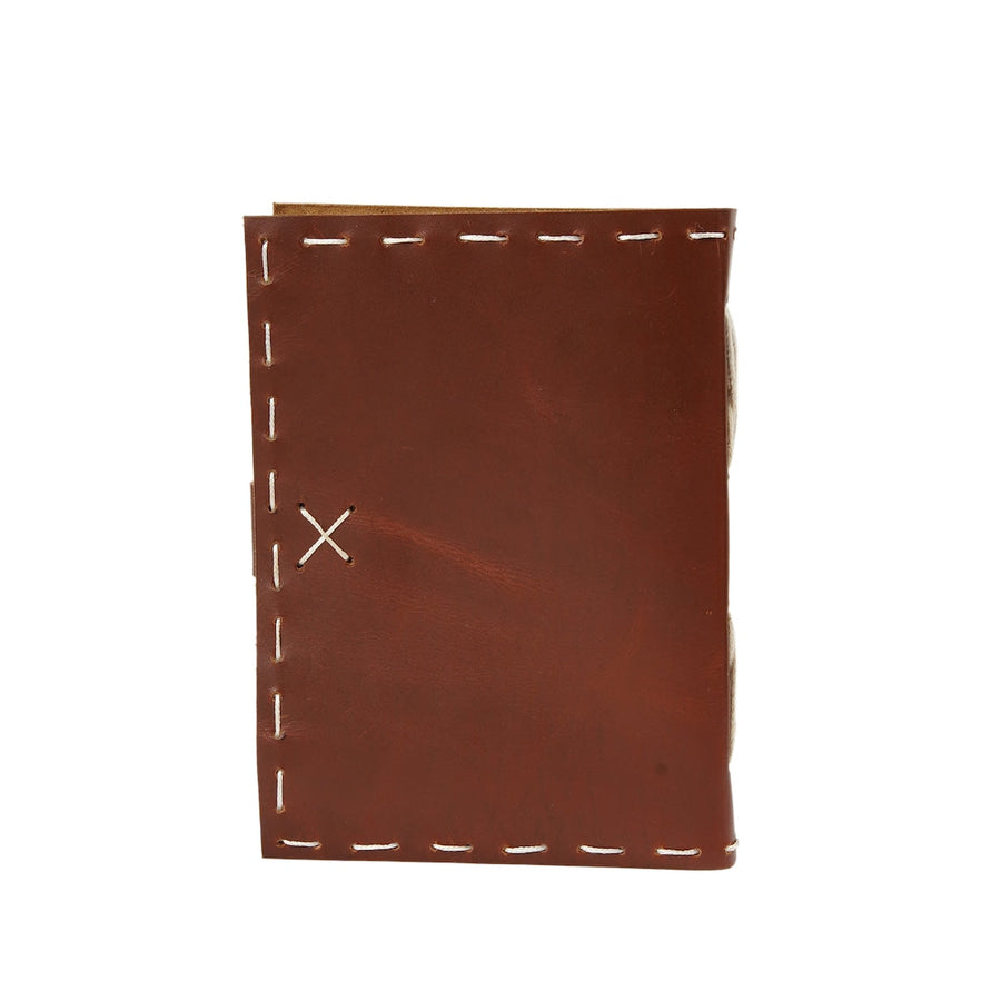 Vintage Leather Journal Recycled Paper Journal Notepad