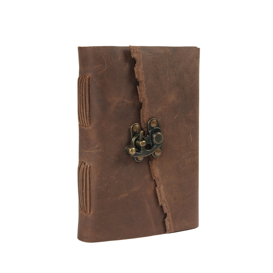 Vintage Leather Journal Recycled Paper Journal Notepad