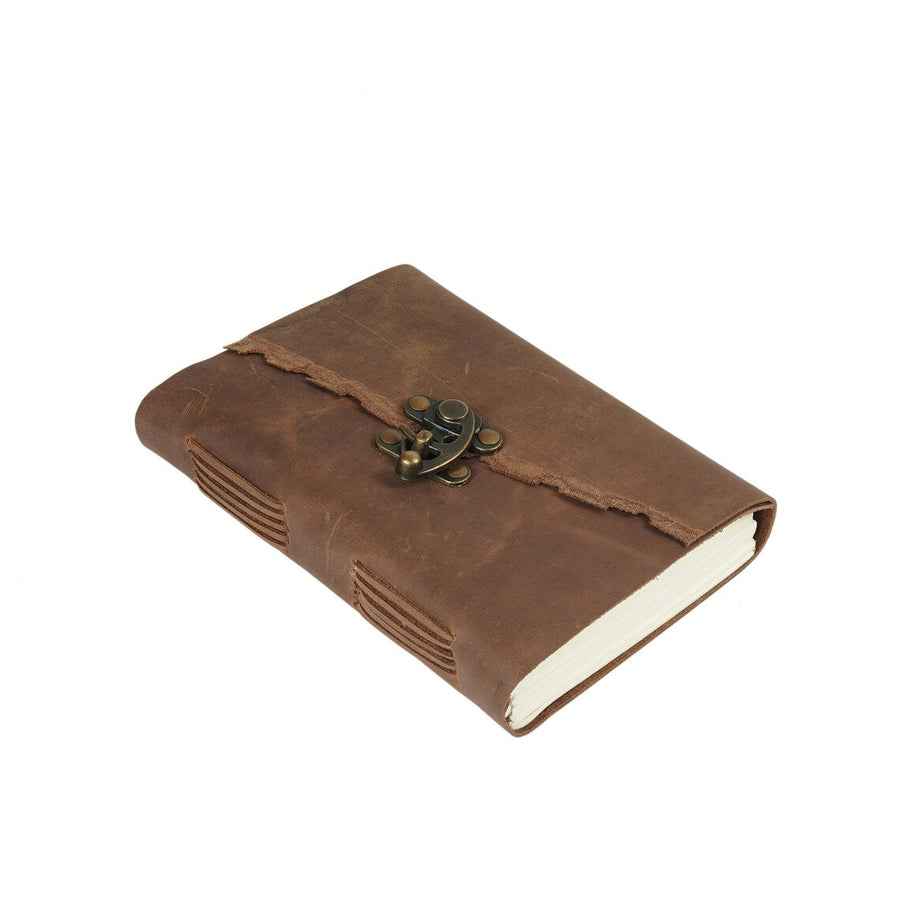 Vintage Leather Journal Recycled Paper Journal Notepad