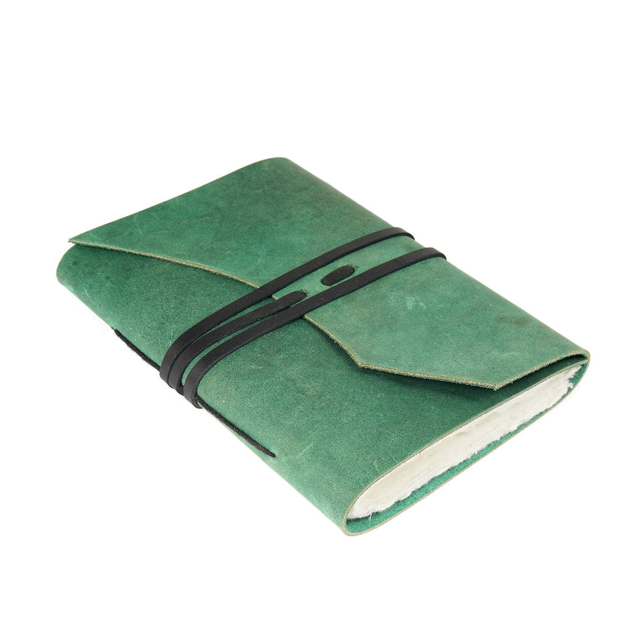 Vintage Leather Journal Recycled Paper Journal Notepad