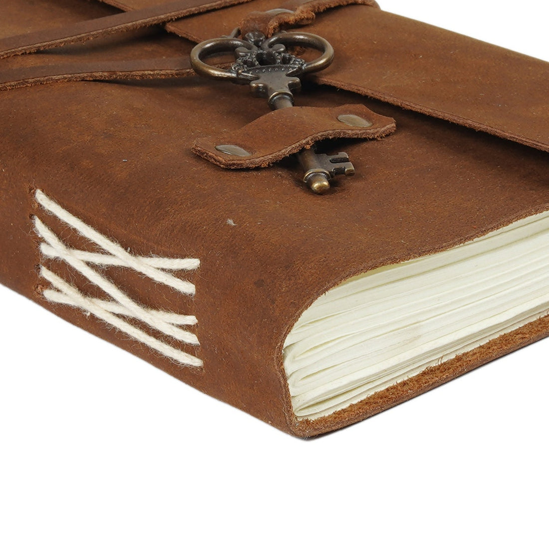 Vintage Leather Journal Recycled Paper Journal Notebook Handmade Book