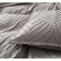 Tufted ultra soft microfiber quilt cover set-king beige