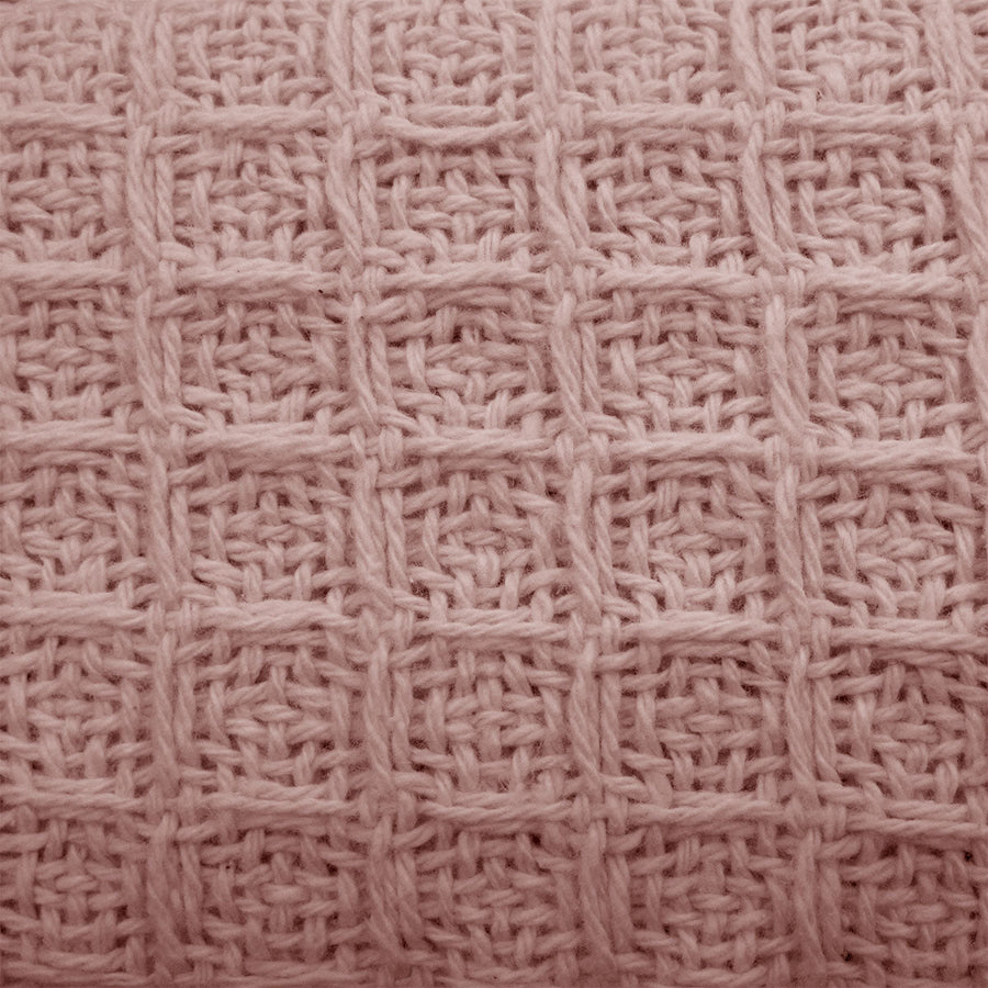 Cotton Waffle Blanket Dusty Pink King