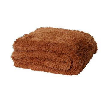 Home Eve Fur Knitted Throw Amber