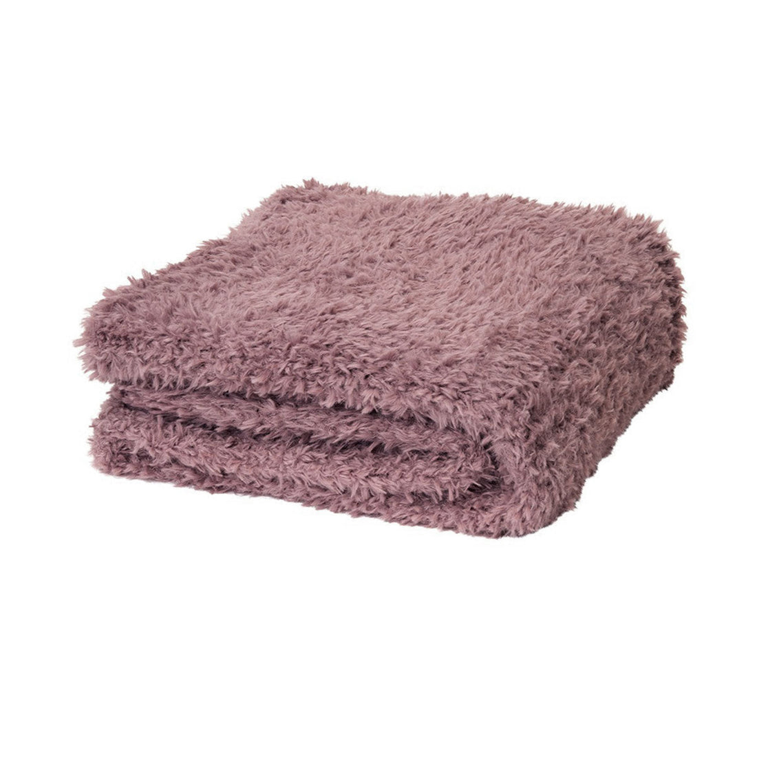 Home Eve Fur Knitted Throw Dusty Mauve