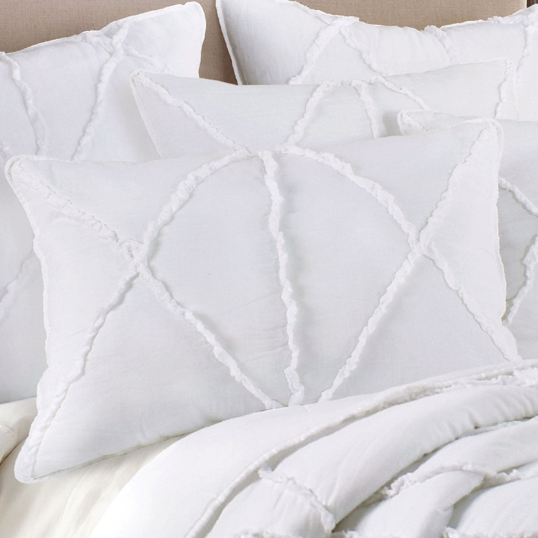 Bobby Ruffle White 3 Piece Coverlet Set Queen