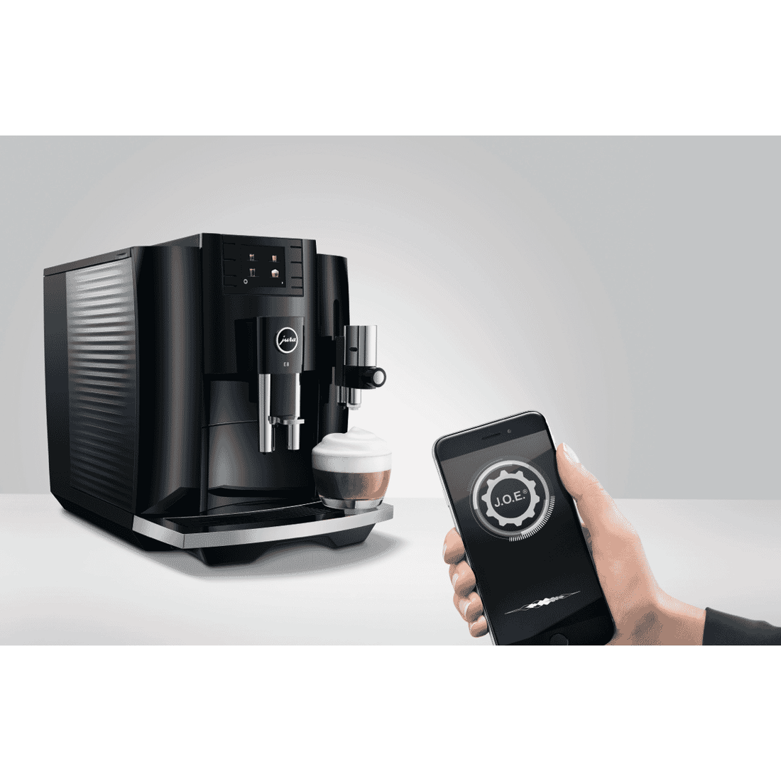 E8 Piano Black (INTA) Coffee Machine 15372