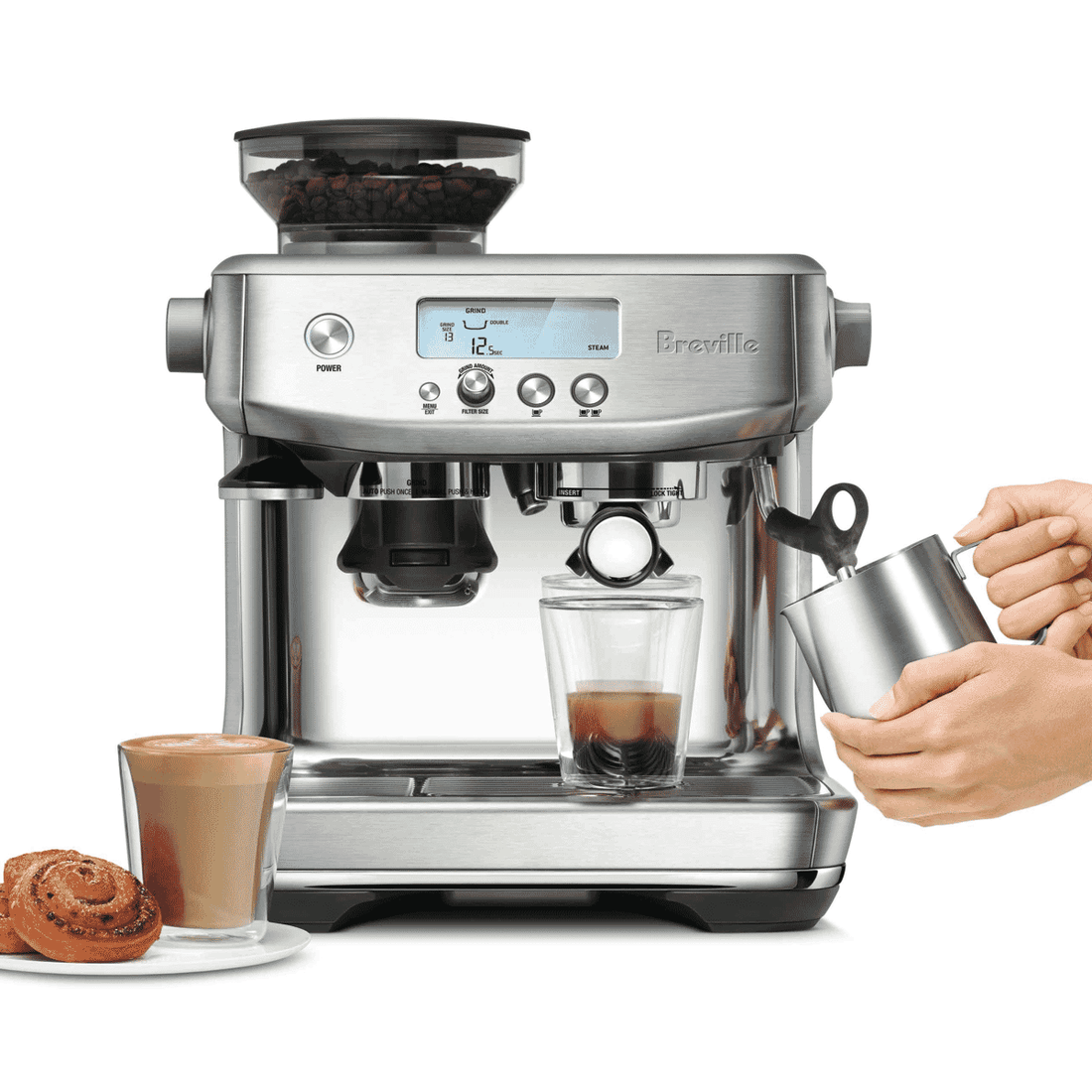 The Barista Pro Coffee Machine - Brushed Stainless BES878BSS4JAN1