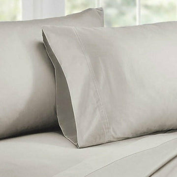 Queen Size 1000TC Cotton Rich Sheet Set - Silver