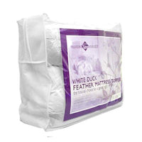 100% White Duck Feather Mattress Topper - King