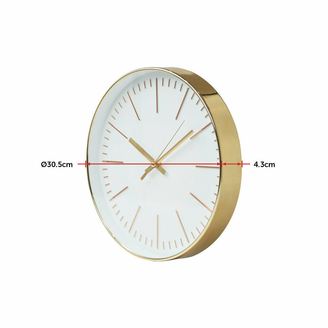 Gold & White - Minimal Quartz Clock