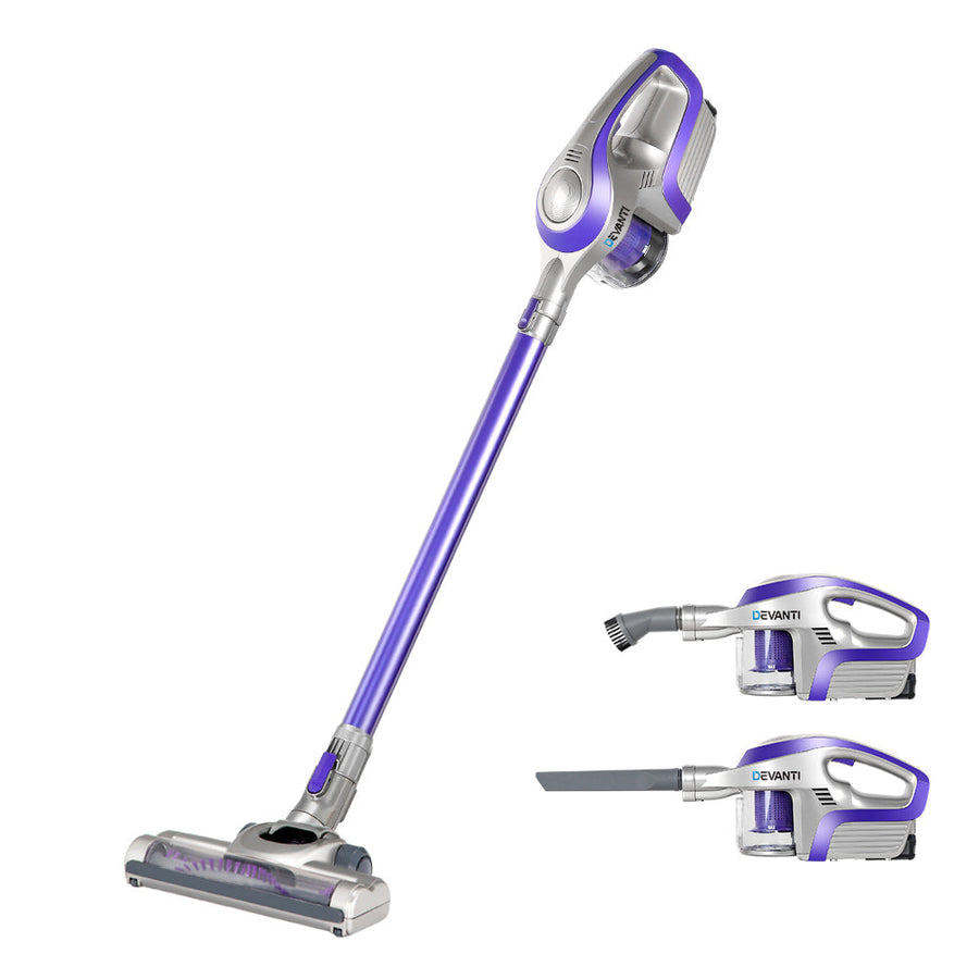 Cordless Stick Vacuum Cleaner - Purple & Grey