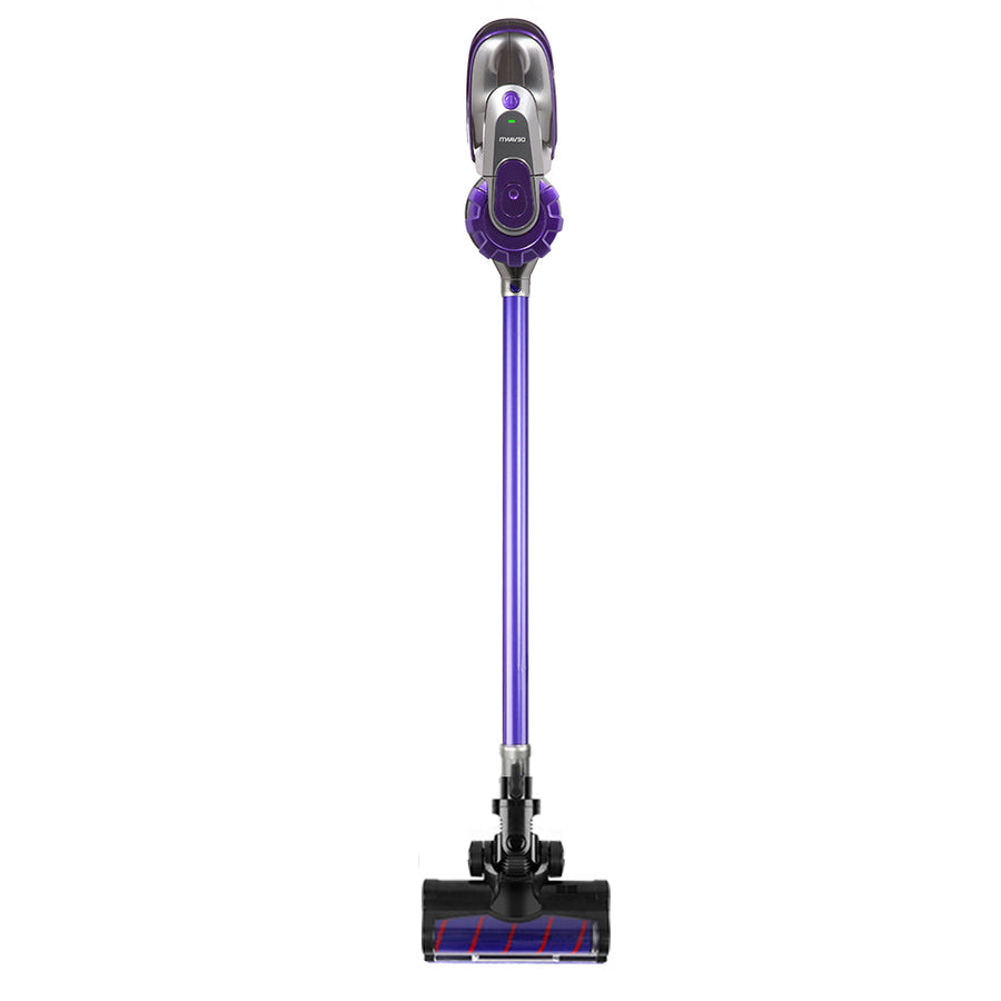 150W Stick Handstick Handheld Cordless Vacuum Cleaner 2-Speed with Headlight Purple