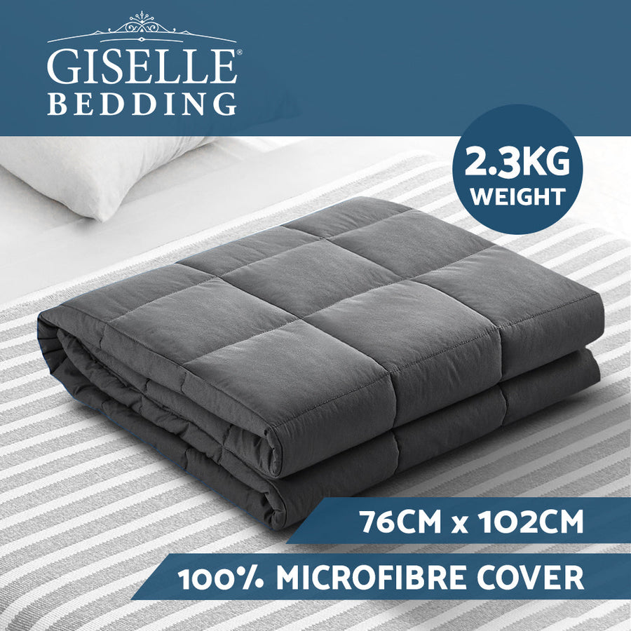 Weighted Blanket Kids 2.3KG Heavy Gravity Blankets - Grey