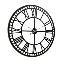 Black Metal 60CM Roman Numeral Clock