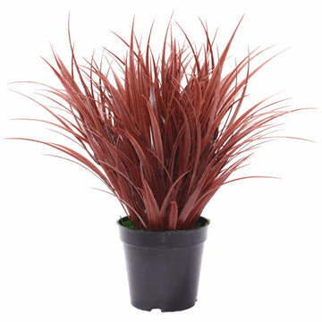 Artificial Ornamental Potted Dense Burgundy Grass 38 cm